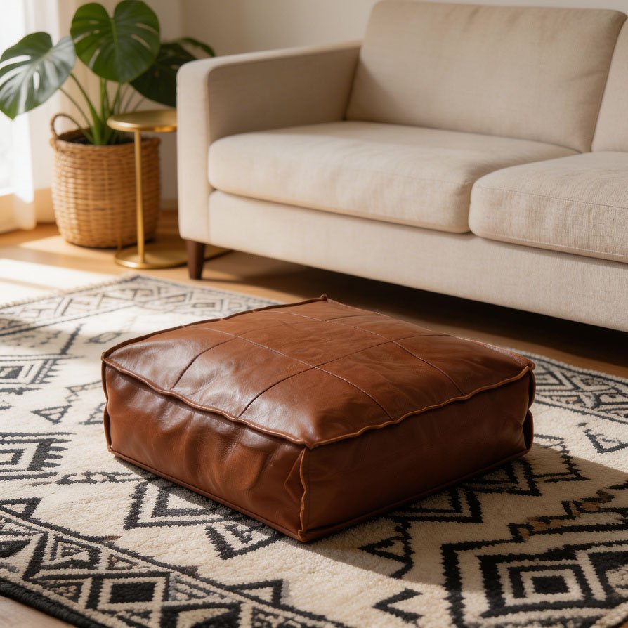 The Signature Flanged Accent Pillow - Brown