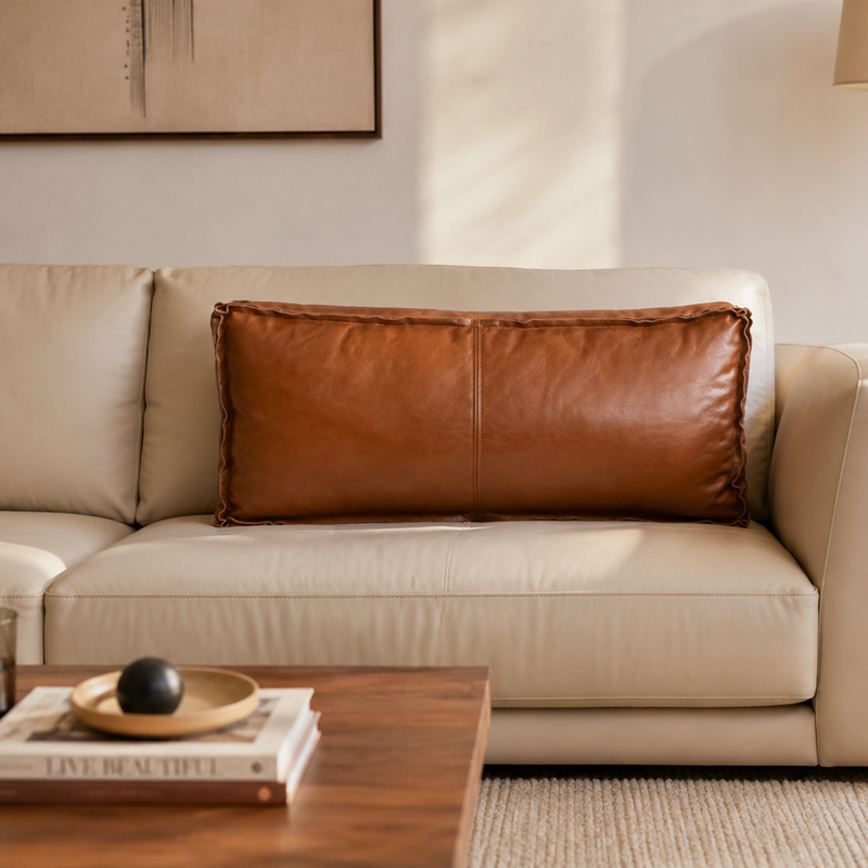 Ergonomic Support Backrest in Color 1 vegan leather stuffable storage furniture by Stow & Sit